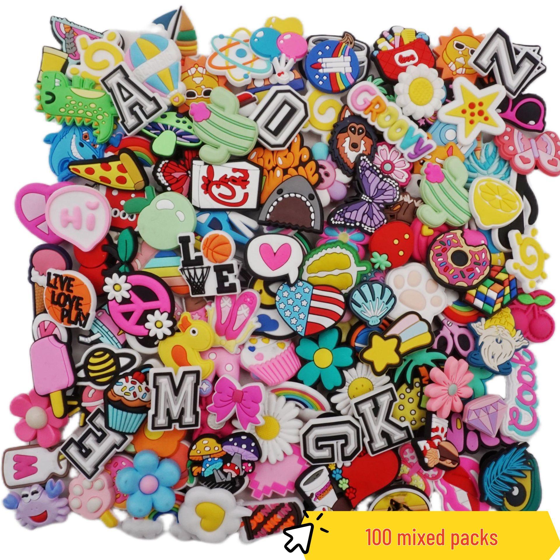 100 шт. 3D шармы для обуви Crocs с пряжками - сделай сам аксессуары и украшения для обуви