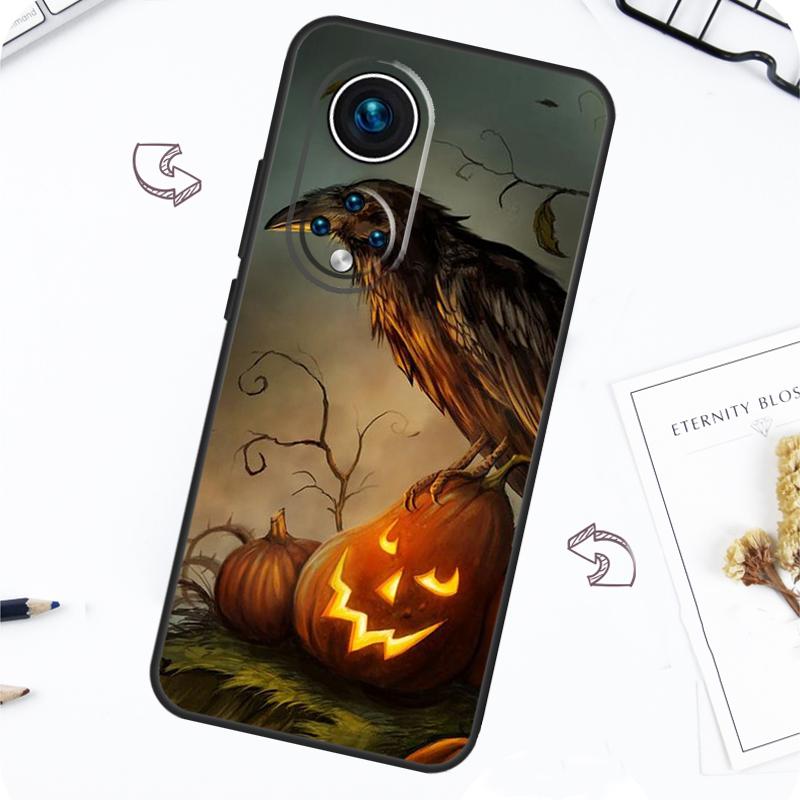 The Raven Halloween Case For Huawei P30 P20 P40 Lite P50 Pro P Smart 2021 Nova 5T Honor X8 X9 50 70 80 Cover