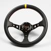 Steering 32mm Deep Perforated Red Cross Yellow Top Wheel, Diameter, Cone, 70mm, PVC, Stitch, (D32P)