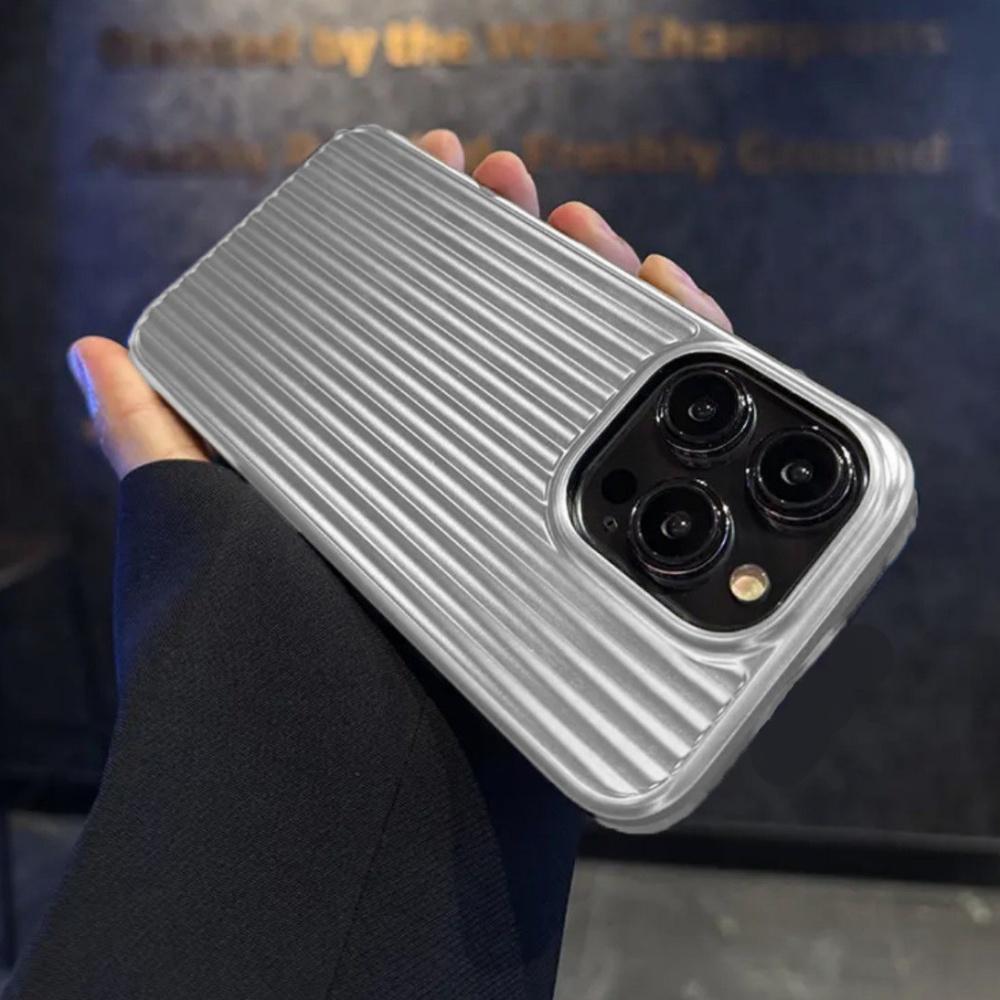 Vertical Stripe Bumper Case for iPhone 17 Air 16 16E 15 14 Pro Max Plus 13 12 11 SE4 Shockproof TPU Frosted Phone Cover