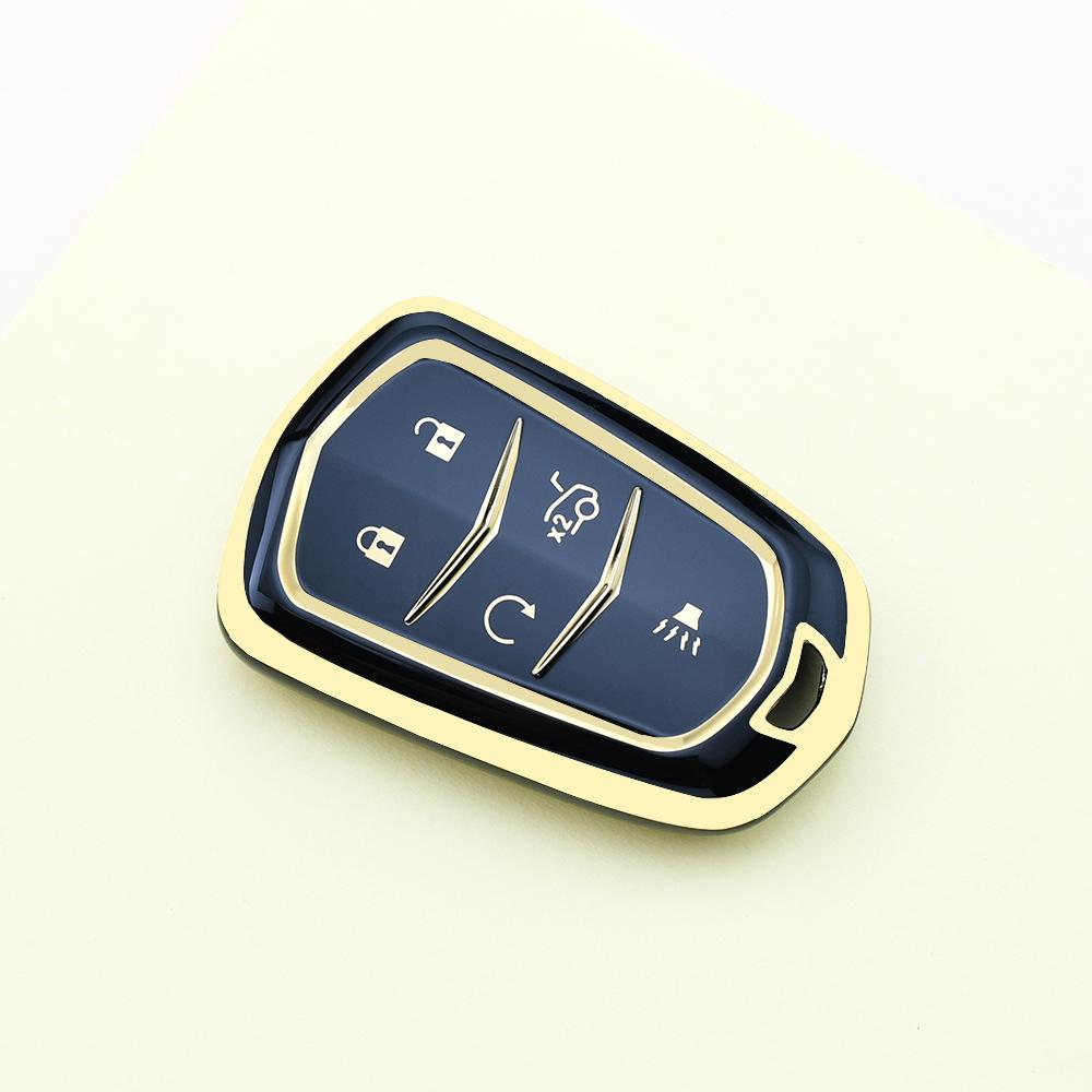 For Cadillac Escalade ESV SRX STS XTS ELR ATS CTS DTS XT5 CT6 2014 - 2018 Car Smart 4/5 Buttons Key Case Cover Bag Shell Fob