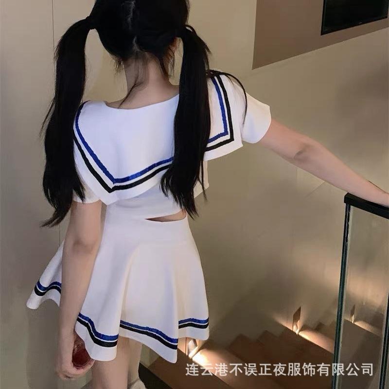 Sex Underwear Pure Desire Student Wear Sexy Sailor Suit Suit Temptation Uniform No-take-off Pajamas Qqny
