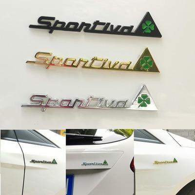 Alfa Romeo metalen Sportiva quatrefoil groene delta auto zijspatbord embleem badge sticker 4C 8C 147 156 166 159 Giulietta Spider GT