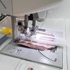 Multifunctional 4423 Buttonhole Foot Suitable for Household Sewing Machines Effortless Operation White Plastic Design