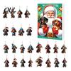 Calendari dell'Avvento 2026 Collezione Dachshund Carini, 24 Giorni Ciondolo Acrilico 2D Regalo di Natale per Amanti dei Cani Calendario del Conto alla Rovescia, Ornamenti da Collezione,