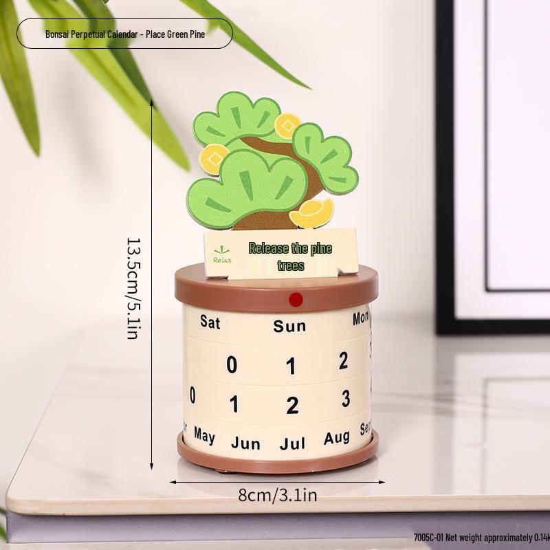 Verstelbare Roterende Eeuwigdurende Bureaukalender - Bureauornament en Home Office Decoratie.
