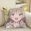 Campus Angel Sena Ajisai Watanare Square Sofa Pillow Cover Solid Color Living Room Home Decor Cushion Case