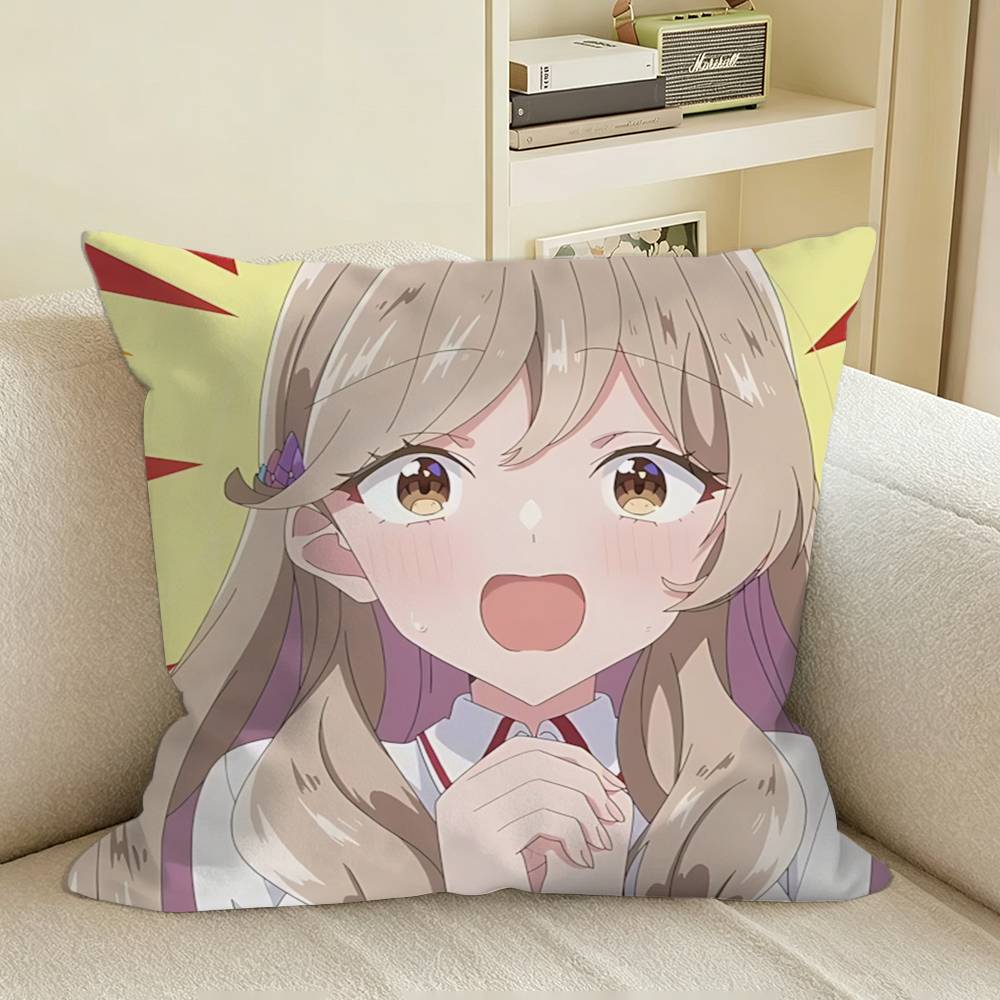 Campus Angel Sena Ajisai Watanare Square Sofa Pillow Cover Solid Color Living Room Home Decor Cushion Case