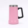 Large Capacity 24oz Brazilian Beer Mug, Insulated Stainless Steel with Double Layer Vacuum Handle
