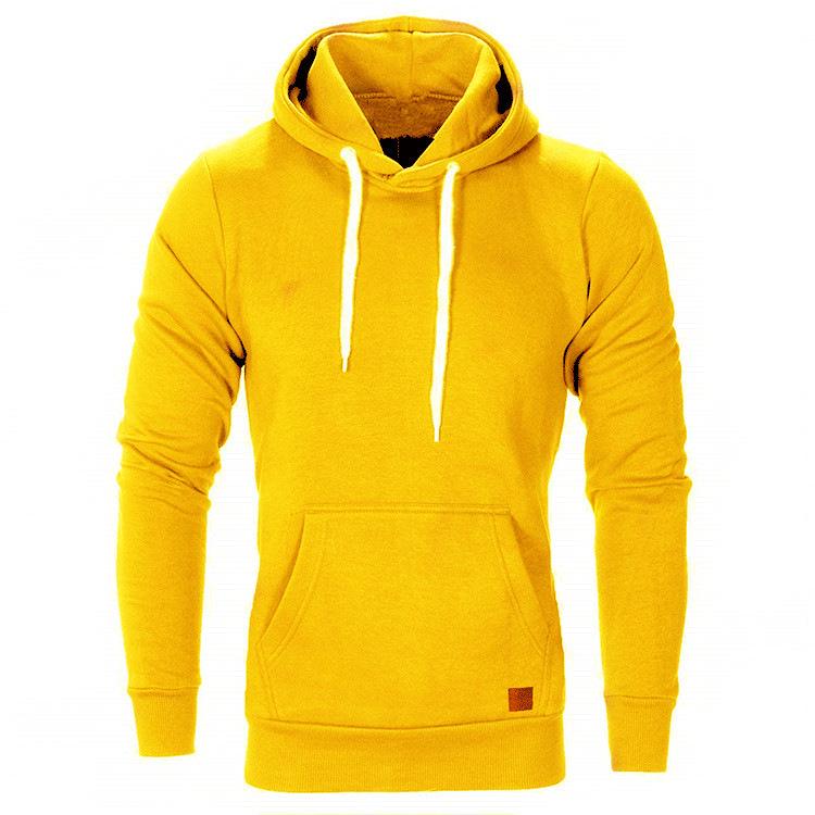Men's and Women's Plus Size Autumn/Winter Solid Color Casual Hoodie Set