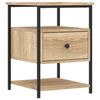 Tables de chevet - Maison Exclusive - Chêne sonoma - Bois d'ingénierie - Cadre en fer