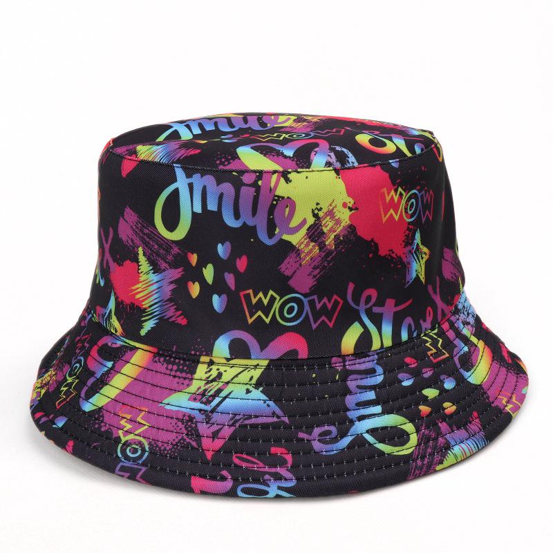 American Skull Reversible Bucket Hat: Hip Hop Street Dance Halloween Sun Protection Hat