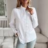 Fashion Spring Autumn Long Sleeve Pleated Women Shirt Elegant Loose Casual Ruffled Single-Breasted Elegant Office Blouse Ladies Basic Tops