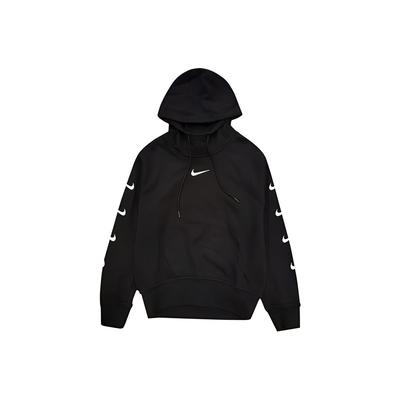 Knit Logo Hooded Sweatshirt Women Tops Black CD9032-010