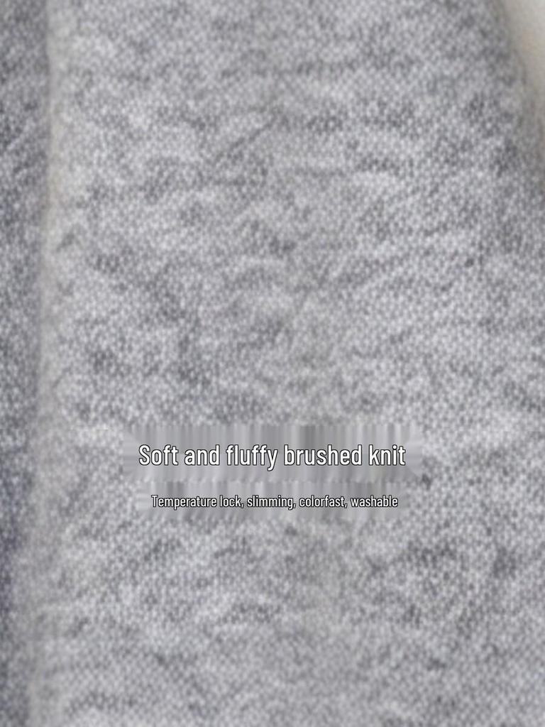 Women's Gray Knit Cardigan - Loose Fit, Long Sleeve, Solid Color, Versatile Winter Sweater