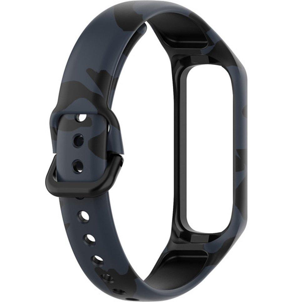 Silicone Strap for Samsung Galaxy Fit 2 SM-R220, Camouflage Gray