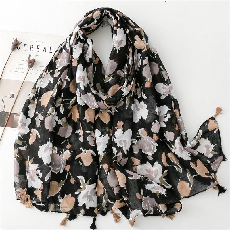 

Scarf Dot Cotton Shawl Lady Wrap Large Pashmina Hijab Headband Scarves Islamic Turban Bufanda Foulard Stoles