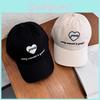 Heart Letter Embroidery Women Baseball Cap With Curved Brim For Outings Casual