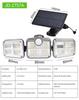 2021 Triple-Head Solar LED Wall Light with Motion Sensor for Outdoor Use