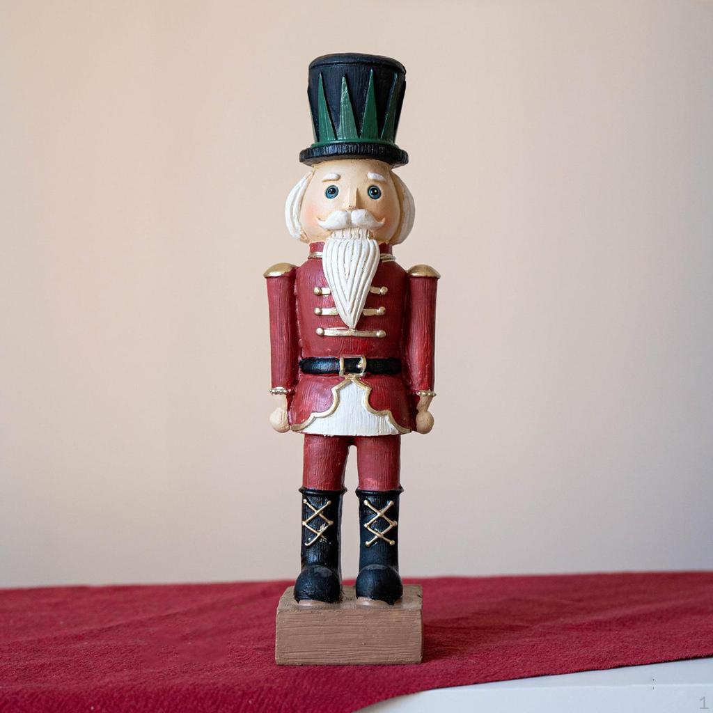 Weihnachts-Nussknacker-Figur Dekorative Tischfigur Handwerk Foto-Requisiten Harz-Ornament