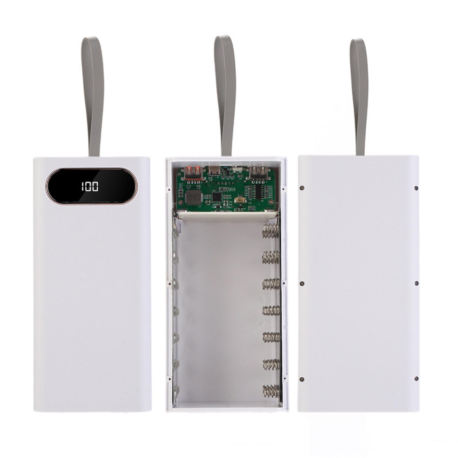 

Съемные банковские коробки Y Powers 28x18650 Ускоренные зарядные устройства для аккумуляторов Внешний корпус Корпуса зарядных устройств Чехол (Батарея в комплект не входит) B белый