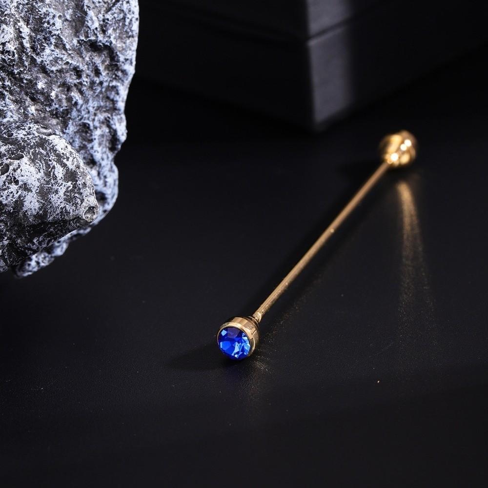 Spiral Buckle Shirt Collar Pin Detachable Neckline Pin Crystal Tie Collar Needle  Men