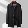 100% Wool Down Removable Lining Double-sided Woolen Coat Autumn and Winter Men's Mid-length Handmade Wool Coat