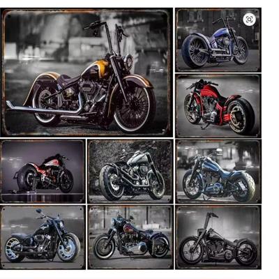 Metallschild Blechschilder Motorräder Wanddekoration Vintage Kunstposter Eisenmalerei für Männerhöhle Zuhause Café Garage Club Bar
