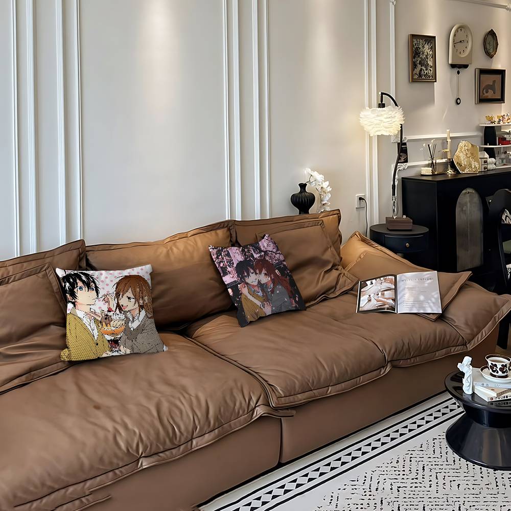 Anime H-Horimiya Pillow Case Removable Washable Cushion Cover – All-Season Soft Linen