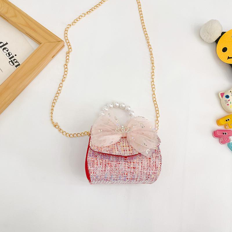 Adorable Mini Canvas Children's Crossbody Bag With Cute Bow And Chic Design