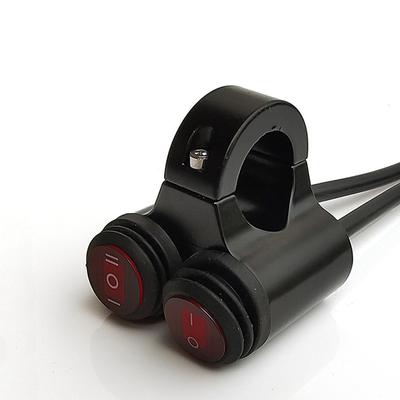 Waterproof Motorcycle Handlebar Dual Button Switch 12V Headlight Fog Spot Light Switch Aluminum Alloy Motorbike Accessories