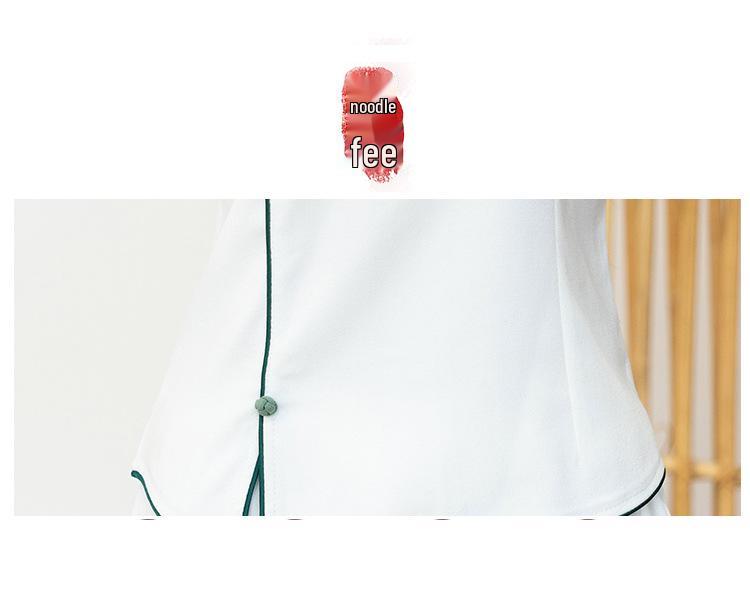 Women's Ethnic Zen Tea Art Embroidered Dress - Vintage Pan Buckle Top with Midi Skirt and Seven-Sleeve Design for Spring/Summer