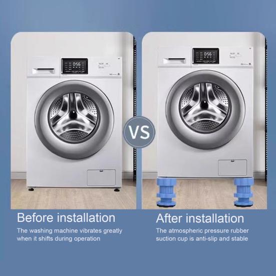 Yousheng 4Pcs Washing Machine Mat Universal Heightening Pads Easy Installation Anti-Vibration Shock Absorbing Washer Dryer Foot Pads