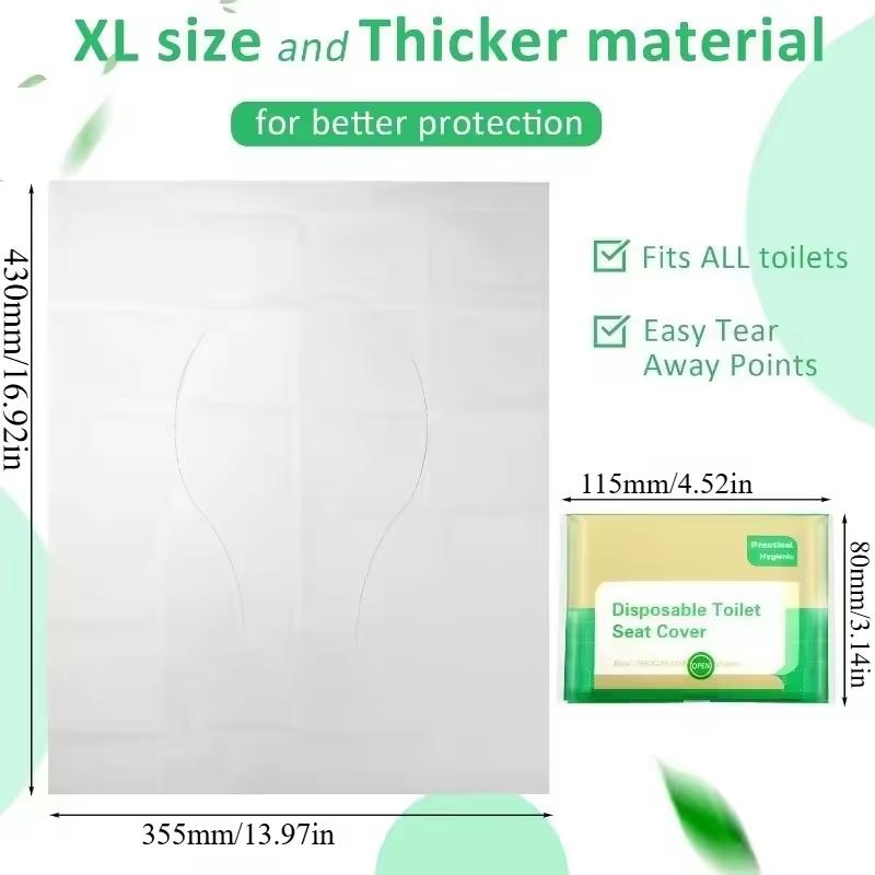 Toilet Seat Cover Disposable Travel Flushable Paper for Adults Kids Potty Training Potty Biodegradable Public Airplane Camping