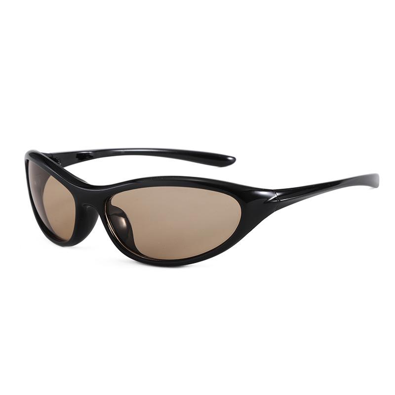 Tide punk advanced sense avant-garde men's personalized wear with sunscreen sunglasses women's concave street shot headband sunglasses