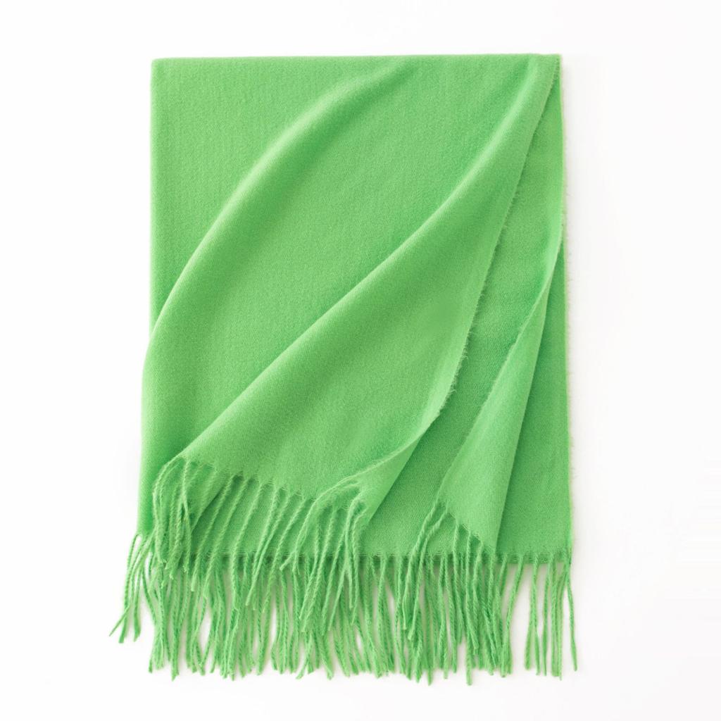Cashmere Feel Solid Color Women's Imitation Cashmere Scarf Spring Atmosphere Korean Style Versatile Mid Length Shawl Scarf