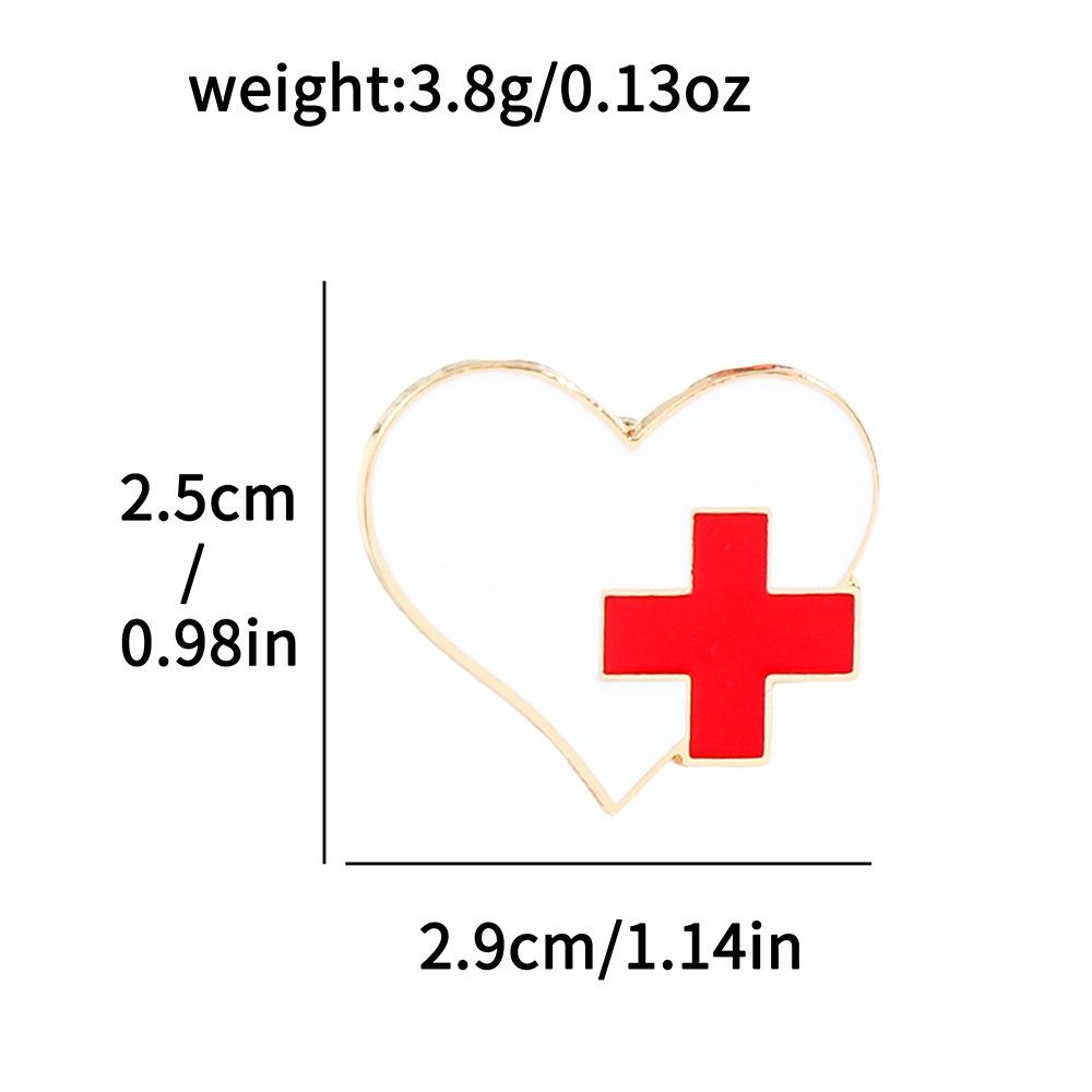Europe and the United States hot-selling medical theme metal badge medical first aid kit alloy oil drop brooch pin
