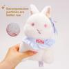 Plush Snowball Bunny Handheld Stress Relief Toy With Glasses For Kids And Adults