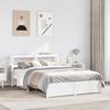 VidaXL Bed Frame with Headboard Without Mattress White 120x200 Cm 3305994