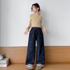 MUMUWU Girls' Straight Wide-Leg Denim Jeans