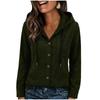 Women's Color Hooded Long Sleeve Casual Loose Fit Blouse