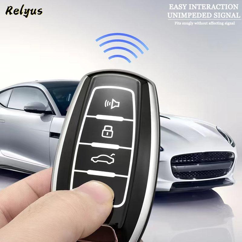 Soft Tpu Car Key Case Cover For Great Wall Haval Jolion  H6 H7 H9 F7 F7X Gmw Dargo Protection Key Bag Keychain Accessories