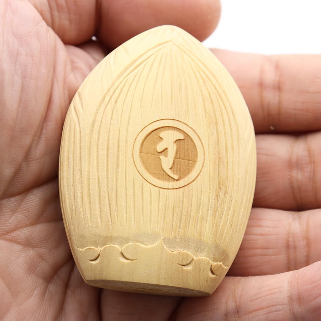 Special Guardian Buddha Dakini Incense Holder Buddha Guardian Buddha for Good Fortune Boxwood Wood Carving 17567 Kurita's Statue (Lotus-Shaped