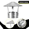 Chimney Cap Cover Pipe Rain Roof Stainless Steel for Ducting