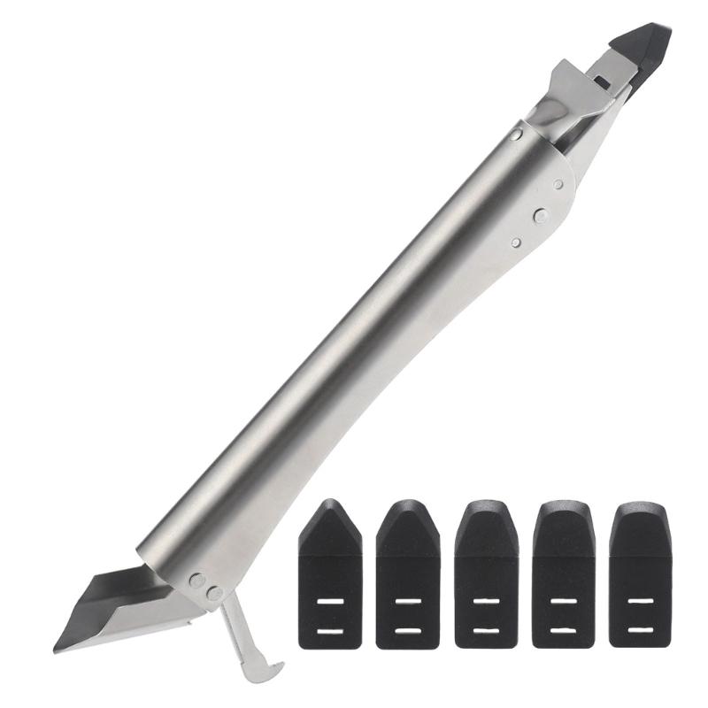

Stainless Steel Caulking Removal Tool Multipurpose Scraper With Ergonomic Grip for Door Window Sealing Projects серебряный