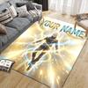 Custom Name,Satoru Gojo Home Sofa Decoration for Living Room & Bedroom, Non‑Slip Play Flannel Floor Mat for Game Room