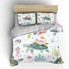 Marine Animals with Floral Decorations Bedding Set for Kids Luxury Gift 3pcs Digital Print Comforter Set Soft Comfortable