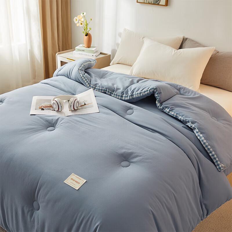 HLA Class A Antibacterial Winter Flannel Plaid Quilt