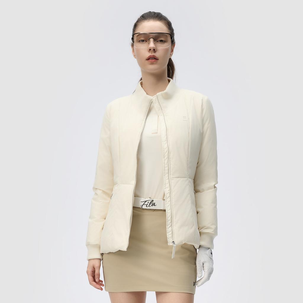 Fila Lightweight Warm And Comfortable Down Jacket Women Outerwear White A11W445915FIV