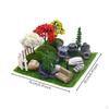 Dollhouse Courtyard Decoration Kit Realistic Miniatures Miniature Garden Ornament Set Resin Material